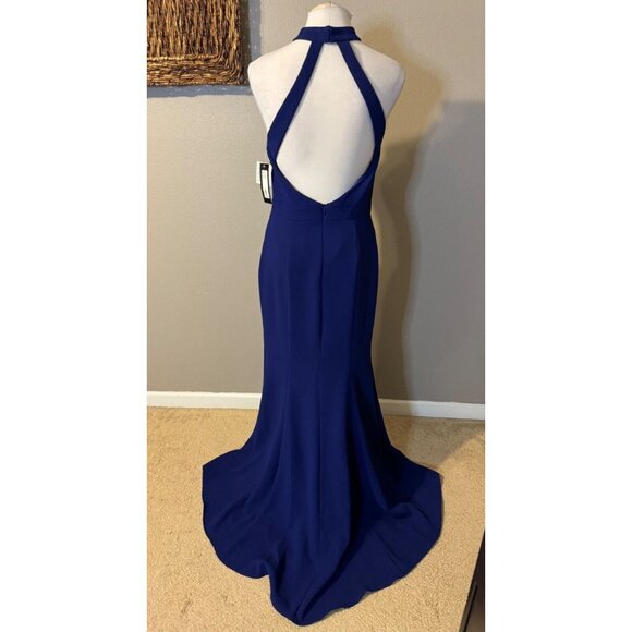 Xscape Dress Blue 10 Long Wedding Cruise Formal Party Mermaid NEW NWT - Picture 10 of 14